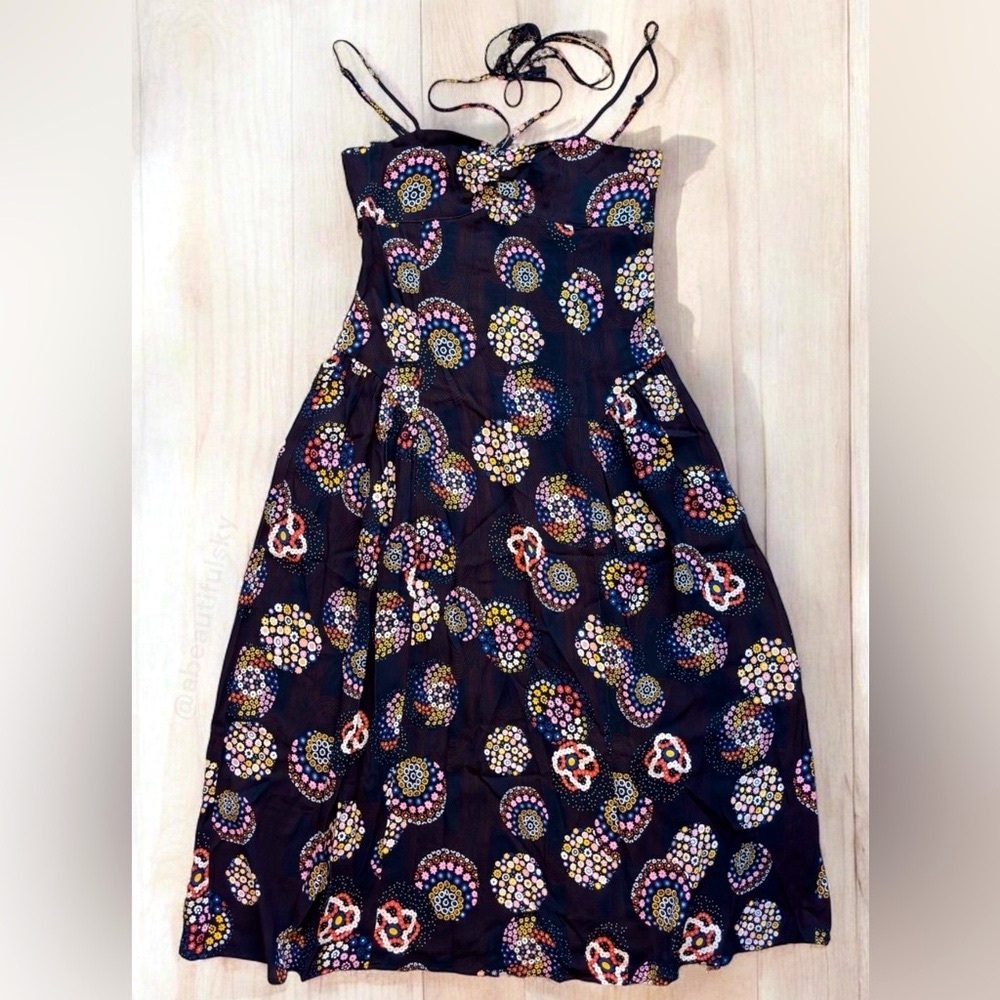 $445 Ciao Lucia Aurora Dress in Bomba Print Midi Dress M Floral Paisley halter